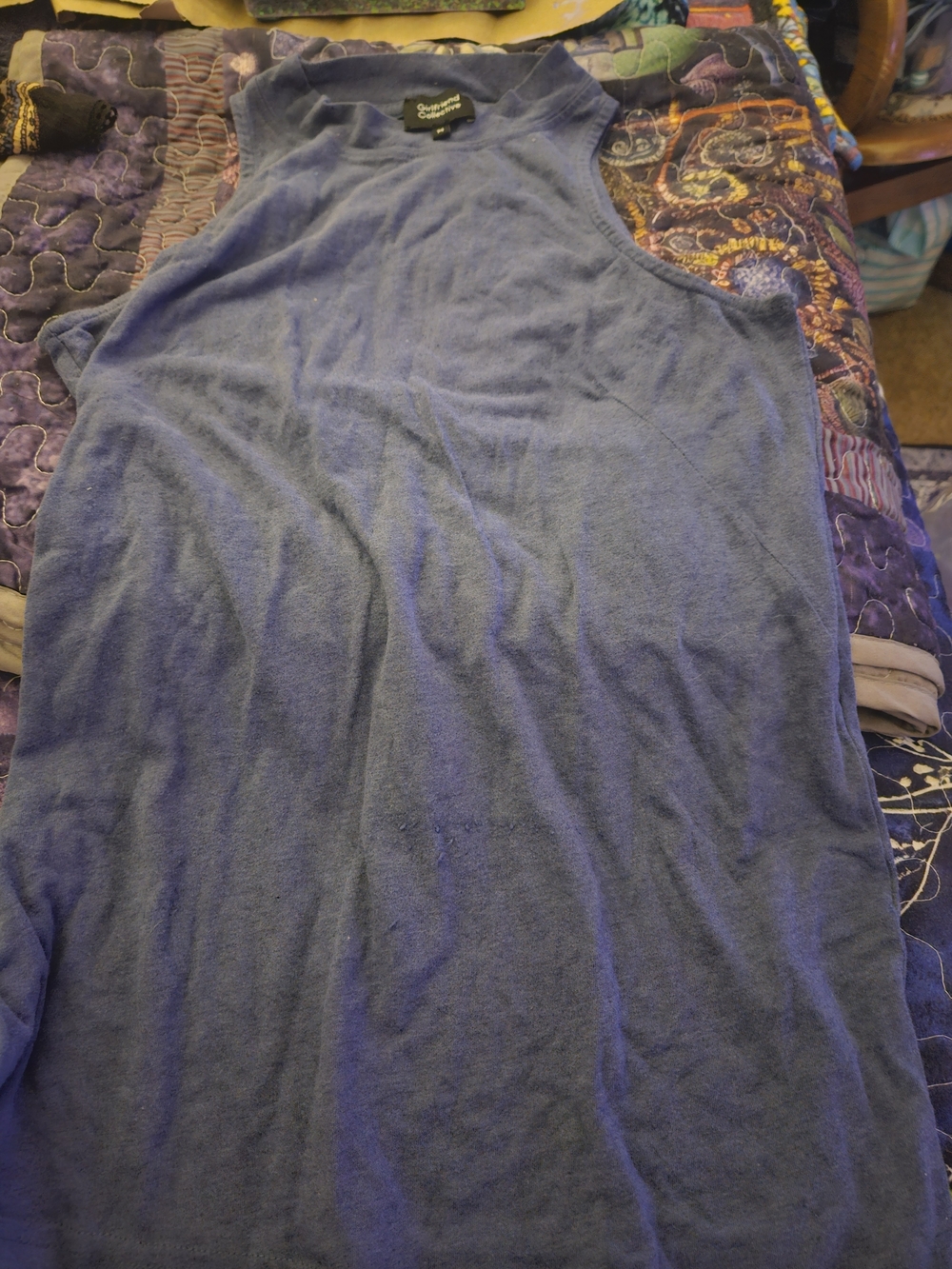 gmGirlfriend Collective Blue High-Neck Tank Top